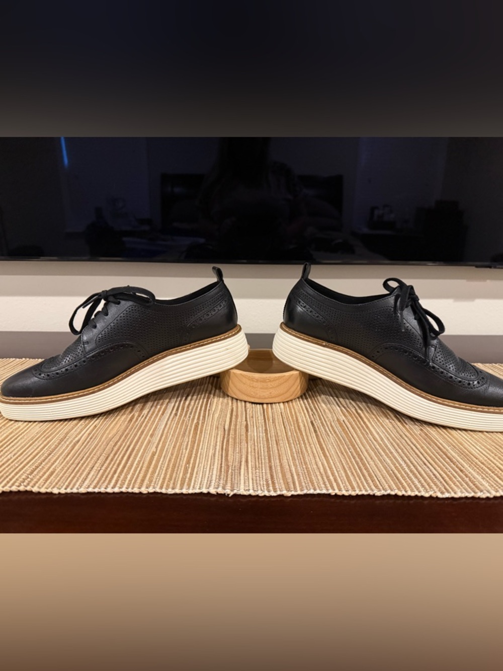 Black Cole Haan Platform Oxford Sneakers for Women